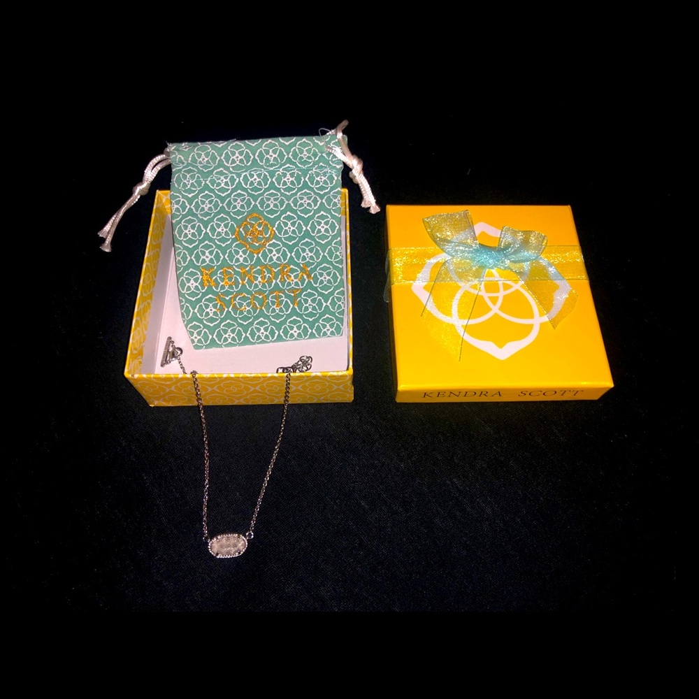 Kendra Scott iridescent drusy necklace